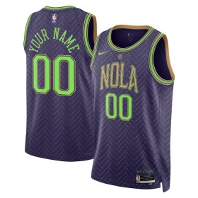 NBA Mænd Trøje New Orleans Pelicans Custom 2024-25 Nike City Edition Lilla Swingman